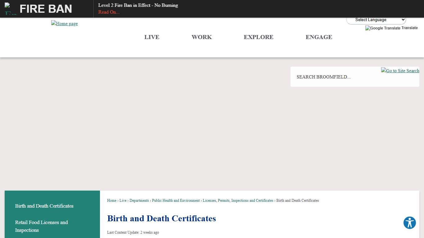 Birth and Death Certificates City and County of Broomfield - Official Website